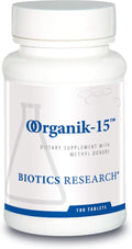 Biotics Research Organik 15 Methyl Donors and Acceptors Dimethylglycine Enhances Oxygen Utilization Potent Antioxidant Activity Athletic Performance Supports Muscle Strength 180 Tablets
