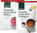 Natural Force Grass Fed Organic Whey Unflavored A2 Protein Powder 5 LB Organic Clean Collagen Peptides Powder Unflavored 32oz