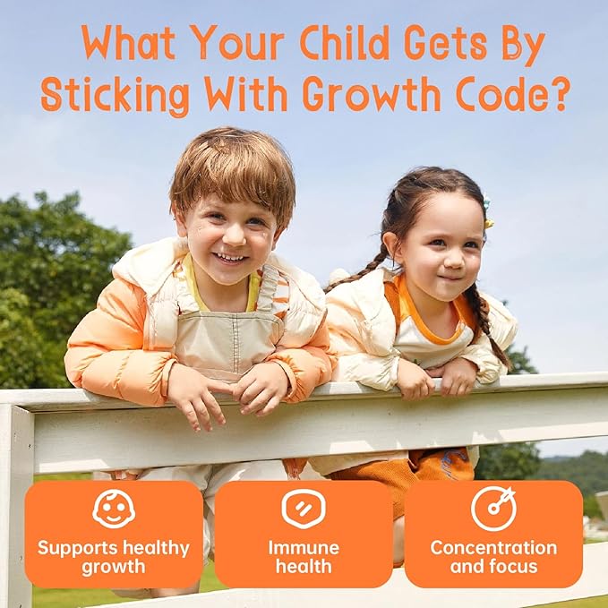 2 Pack Growth Code Natural Growth Supplement for Children and Teens - Vitamins D3 K2 Niacinamide Bone Strengthening - Children's Vitamins Made in Australia 30 Tablets