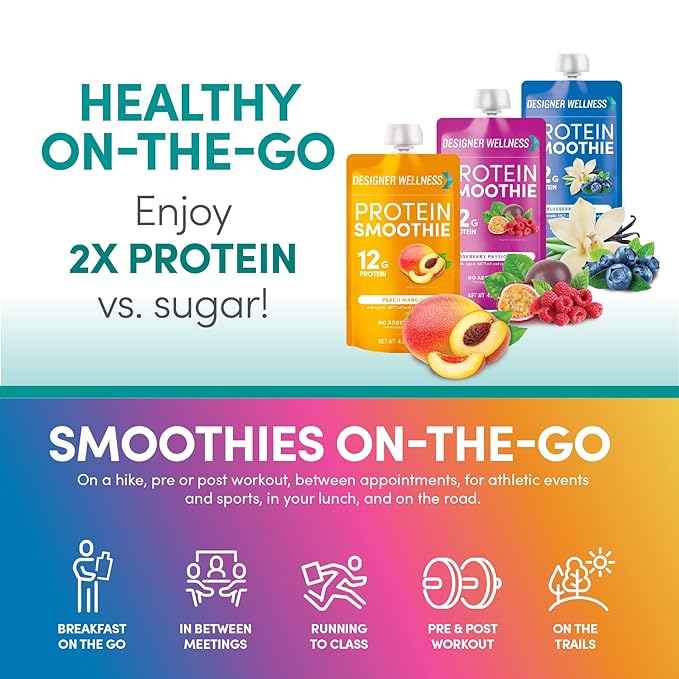 Designer Wellness Protein Smoothies Super Fruits Variety and Mixed Berry Bundle