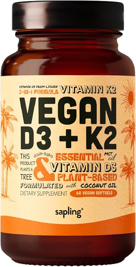 Algae Calcium &amp Vegan Vitamin D3 + K2 Bundle - Calcium Supplement from Red Algae 4000 IU Vitamin D3 and 100mcg Vitamin K2