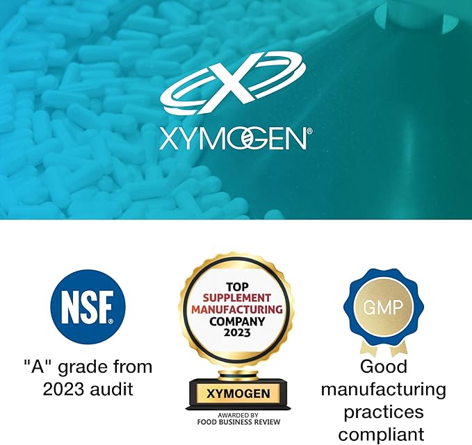 XYMOGEN Magnesium Citrate Capsules - Vegan Magnesium Supplement for Women + Men - Regularity Muscle Bone + Heart Health Supplements (120 Capsules)