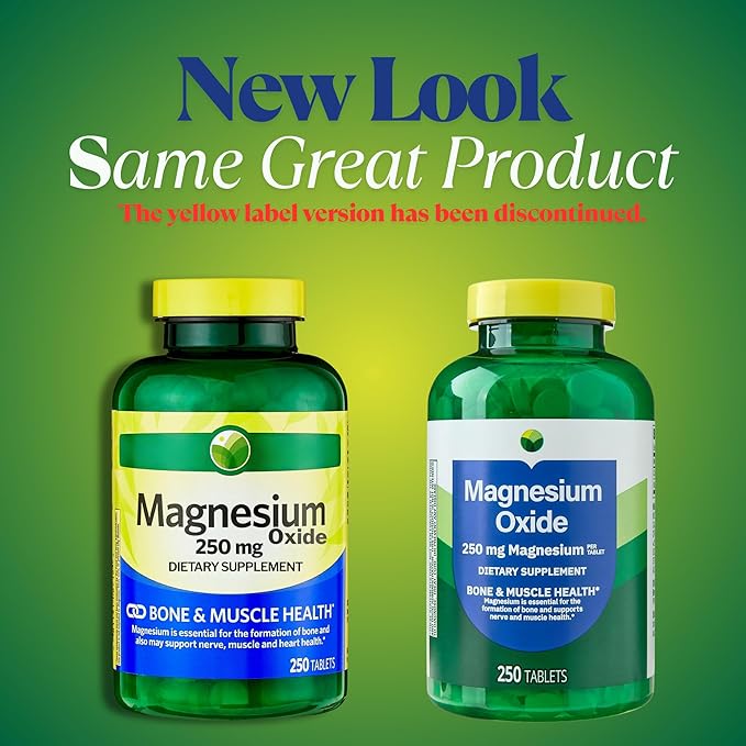 KP+ Magnesium Oxide 250 mg | Bone Muscle &amp Nerve Support | 250 Tablets | Dietary Supplement | Pack of 1