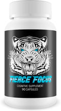 Fierce Focus- Natural Brain Function Support - Memory Focus &amp Clarity Formula -Optimal Performance Natural Nootropic and Cognitive Support Supplement - DMAE- 30 Capsules