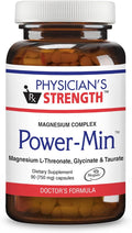 Physician's Strength Power-Min - 90 Capsules - Total Body Support - Magnesium Complex with Magnesium L-Threonate Glycinate &amp Taurate - Highly Absorbable - 30 Servings