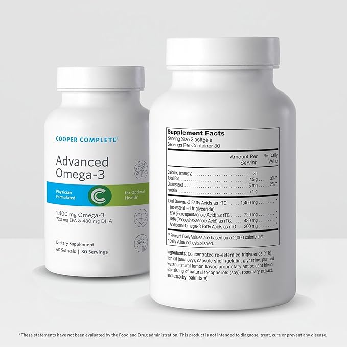 Cooper Complete - Original Multivitamin with Iron and Advanced Omega-3 - Daily Multivitamin and Mineral Supplement Plus Fish Oil Supplement - 30 Day Supply