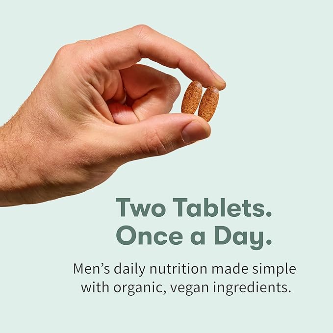 Garden of Life Organics Whole Food Multivitamin for Men 40+ 120 Tablets Vegan Mens Multi for Health &amp Well-Being Certified Organic Whole Food Vitamins &amp Minerals for Men Over 40 Mens Vitamins