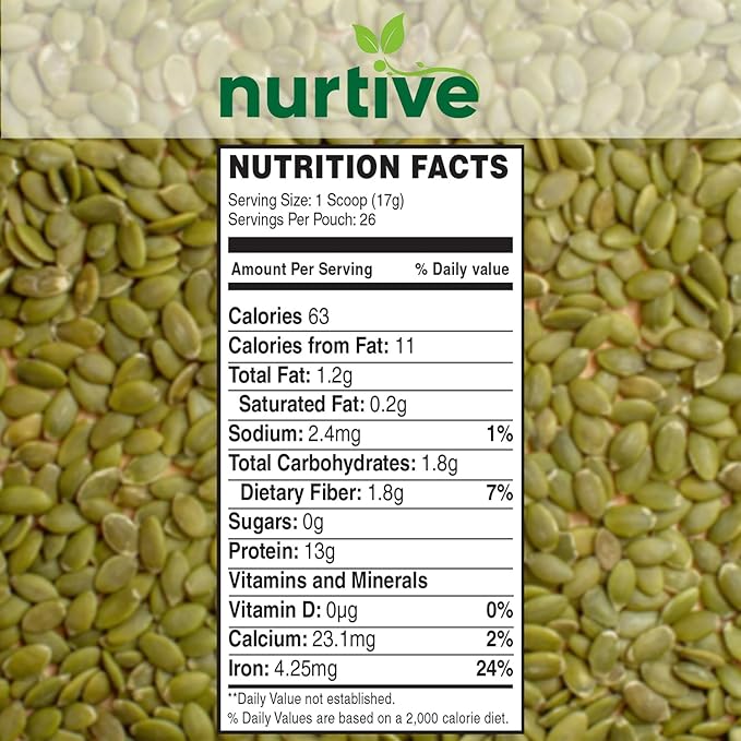 Pumpkin Seed Protein Powder - Packed with Essential Nutrients Fiber &amp Amino Acid - Plant Based Gluten Free Non- GMO- Ideal for Smoothies Baking and Cooking - 26 Servings (16 oz / 454g)