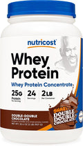 Nutricost Whey Protein Concentrate Powder (Shaq's Double Double Chocolate) 2LBS - 25g Protein GMO-Free Gluten-Free