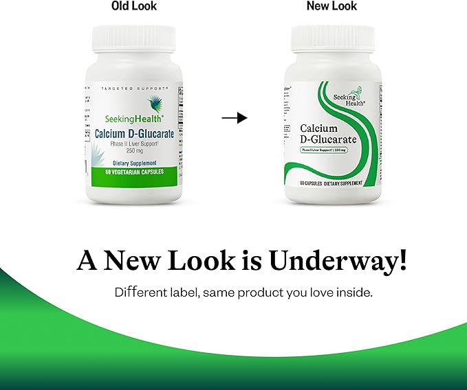 Seeking Health Calcium D-Glucarate - Calcium Supplement Supports Gut Health &amp Metabolism - Formula with Calcium D-Glucarate to Support Liver Health - 250 mg 60 Capsules