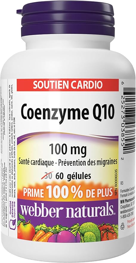 Webber Naturals Coenzyme Q10 100 mg 60 softgels