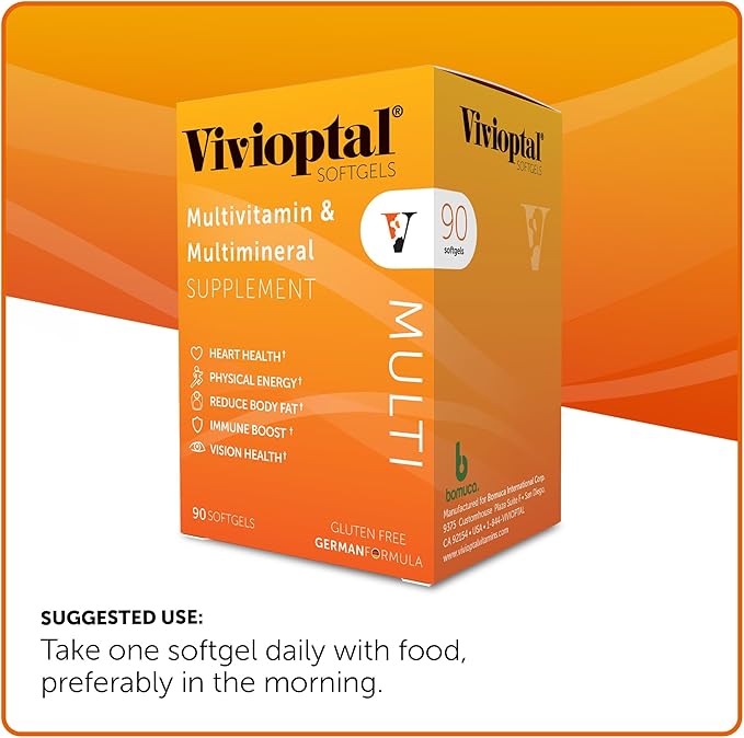 Vivioptal Multi 90 Softgels Multivitamin &amp Multimineral Gluten Free German Formula