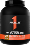 Rule 1 R1 Protein Whey Isolate - with 25g Protein &amp 6g BCAA Exclusively from Isolated &amp Hydrolyzed Sources for Workout Recovery (5 Pounds* Vanilla Butter Cake)