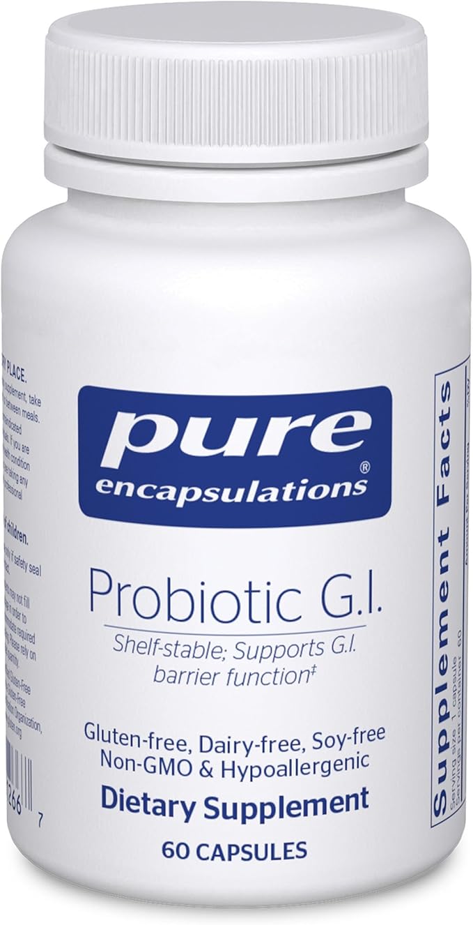 Pure Encapsulations Probiotic G.I. - Shelf Stable Probiotic for Intestinal Health &amp Gastrointestinal Support - with Lactobacillus &amp Bifidobacterium - 60 Capsules