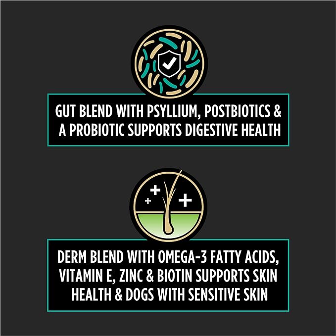 Purina Pro Plan Veterinary Supplements Multi Care Canine Chews for Dogs with Omega 3 Supports Skin Immune and Gut Health - 30ct Pouch (Pack of 2)