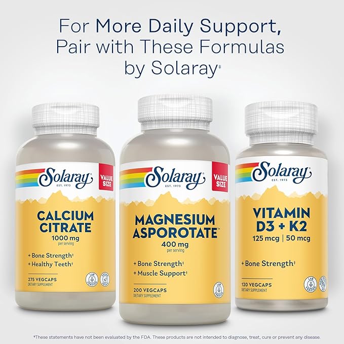 Solaray Magnesium Asporotate 400 mg | Aspartate Orotate &amp Citrate Complex | Healthy Heart Muscle Nerve &amp Circulatory Function Support | 200 VegCaps