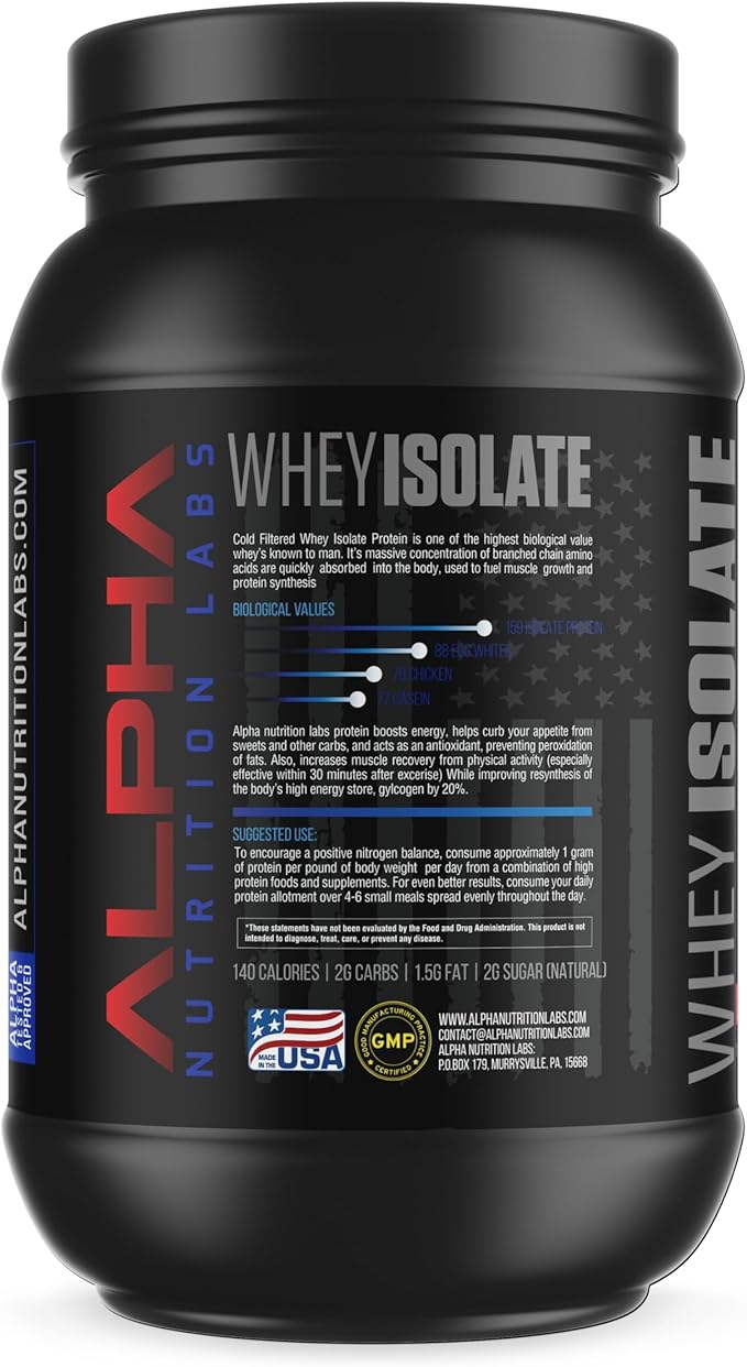 Whey Isolate Protein Powder - Coconut Ice Cream Flavor 28g of Protein Protein Source Low Carb Classic Specialty