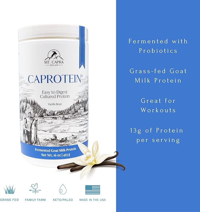 Mt. Capra Clean Whey Protein (Vanilla Bean) and Caprotein