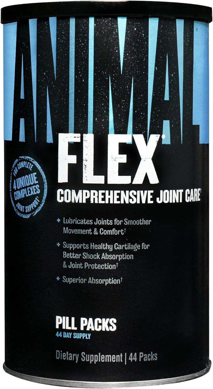 Animal Pak - Convenient All-in-One Vitamin &amp Supplement Pack &amp Flex –Complete Joint Support Supplement – Contains Turmeric Root Curcumin – Helps Repair &amp Restore Joints – 44 Packs