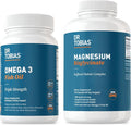 Dr. Tobias Omega 3 Fish Oil &amp Magnesium Bisglycinate Supplements High Absorption Supports Heart Brain Immune Energy Muscle Bone &amp Joint Health Non-GMO
