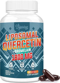 Liposomal Quercetin Phytosome Quercetin with Bromelain Zinc &amp Vitamin C Bioactive Phytosome Complex 20X Higher Absorption - 60 Softgels