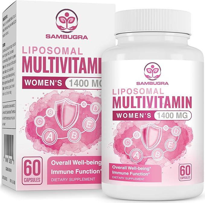 Liposomal Multivitamin for Women 1400MG - Womens Daily Multi Vitamins Supplements with Iron Vitamin A C D E and B Complex for Immune Health Hair &amp Skin Support for Women 18+