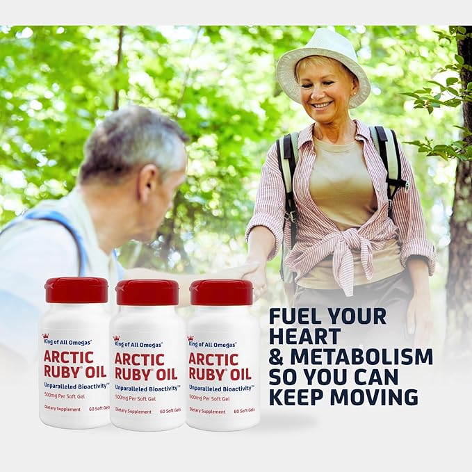 Arctic Ruby Oil - Omega 3 Supplement with Astaxanthin 2mg - Contains Essential Fatty Acids &amp Antioxidants - Supports Heart Brain Eye Skin Joint &amp Immune Health - 60 Softgels (3 Pack)