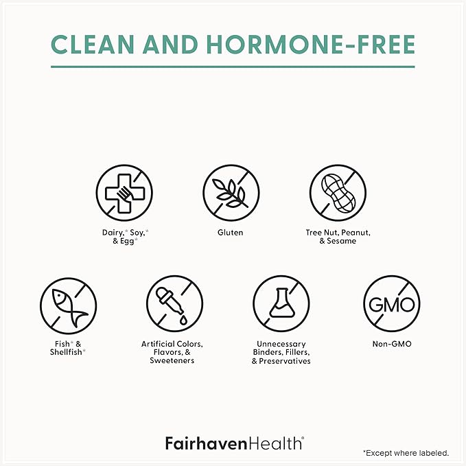 Fairhaven Health Multi-Symptom PMS Relief for Women | PMS Support Supplement for Women | Relief from Cramps Bloating | Vegan | 30 Capsules