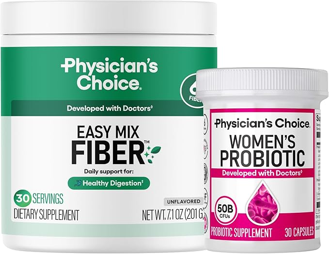 Physician's CHOICE Women's Probiotic 30 Count + Easy Mix Fiber Bundle