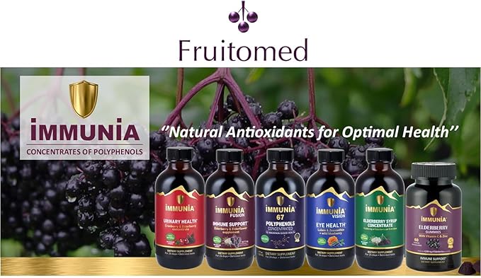 Immunia Vision. Lutein Wild Blueberry and Elderberry Concentrate. Eye Health Antioxidant Supplement. Concentrated Formula. Delicious Taste. 5 ml/Day. (3-Pack)