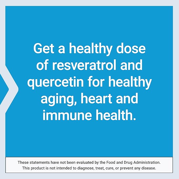 Life Extension Optimized Resveratrol Elite Trans-resveratrol quercetin Healthy Aging Heart Health Brain Health oxidative Stress Gluten-Free Non-GMO Vegetarian 60 Capsules (Pack of 2)