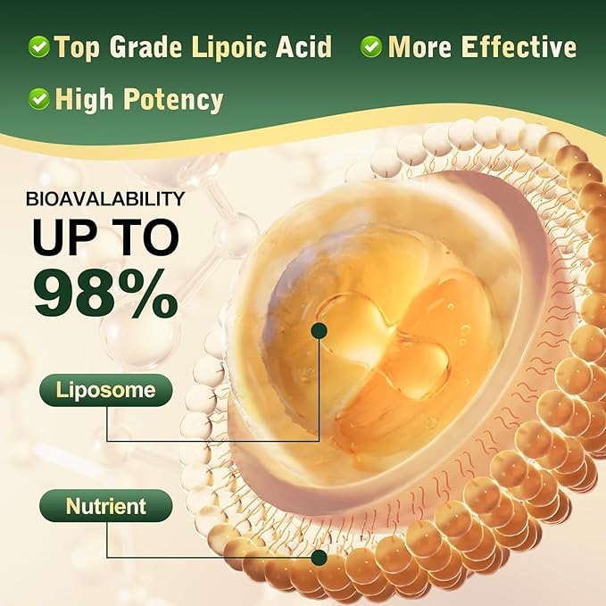 2PCS R Alpha Lipoic Acid Liquid Drops 600mg – ALA Supplement Nerve Savior for Neuropathy for Nerve Energy &amp Metabolism Support - Extra Strength with Turmeric Selenium C E &amp B12 Strawberry
