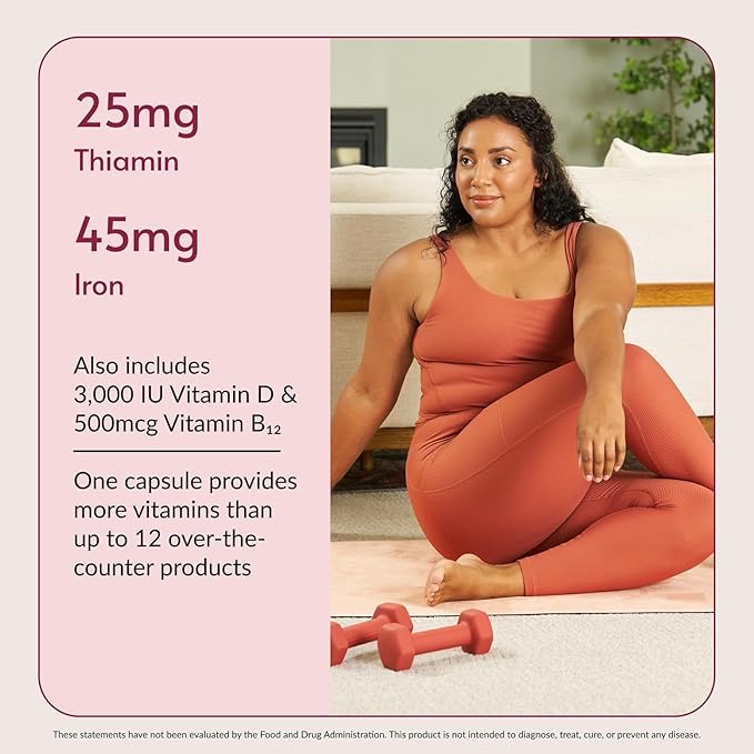 Bariatric Advantage Ultra Solo with Iron - Once-Per-Day Daily Multivitamin - for Bariatric Patients - with Thiamin Vitamin A &amp More - Gluten Free - 90 Capsules