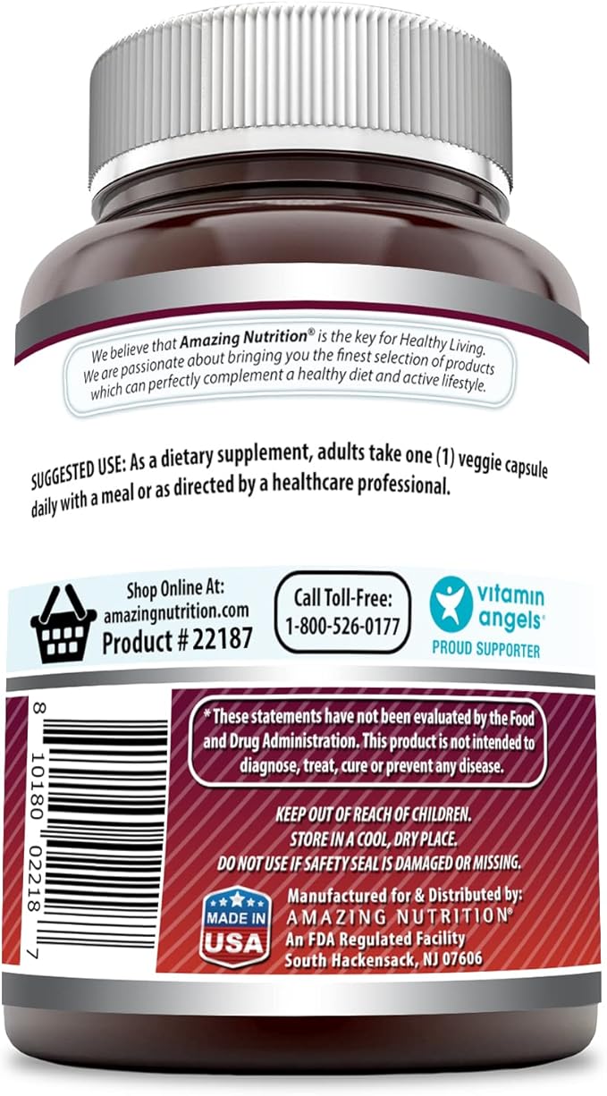 Amazing Formulas Quercetin 500mg Veggie Capsules Supplement | Non-GMO | Gluten Free | Supports Overall Health &amp Well Being (120 Count | 3 Pack)