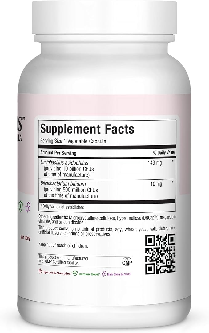 Maxi Health Hi-Po Dophilus Probiotics for Digestive Health &amp Immune Support – Probiotics for Women and Men with 10.5 Billion CFU – Kosher Vegan Non-Dairy 120 Capsules