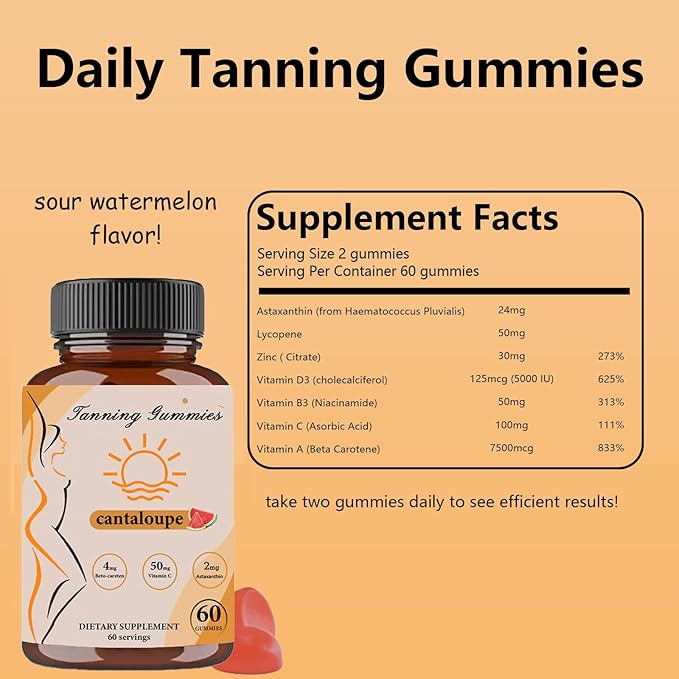 Tanning Gummies Daily Tanning Gummies 60 Gummies (2)