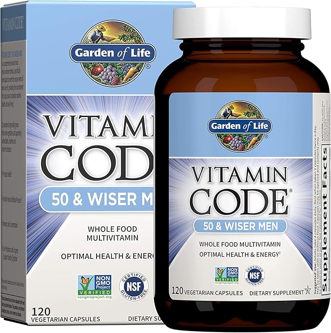 Garden of Life Men's &amp Women's Multivitamins Vitamin Code 50 &amp Wiser Men 120 Capsules and Vitamin Code Women's Multi 120 Capsules