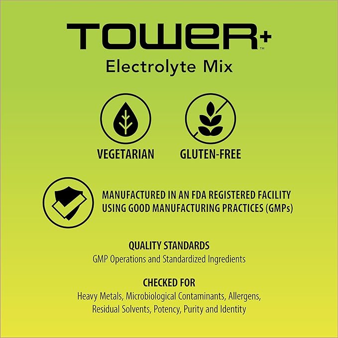 Tower+™ Pure Whey Protein Isolate Powder with Creatine - Muscle Recovery &amp Growth Support Formula 30g Protein per Serving BCAAs Gluten-Free 30 Servings
