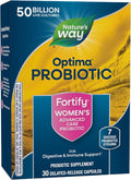 Nature's Way Fortify Optima Women's Probiotics 50 Billion Live Cultures 7 Strains Supports Digestive and Immune Health* 30 Capsules (Packaging May Vary)