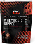 GNC AMP Wheybolic Ripped Protein Powder &amp Thermogenic Supplement Increases Muscle Strength &amp Size Energy &amp Endurance 40g Protein 6.2g Leucine 15g EAA Caffeine Chocolate Fudge 9 Ser