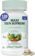 Teen Vitamins for Boys 12-17 - Teen Multivitamin Supreme with D3 Iron Calcium Biotin Digestive Enzymes – Teenager Boy Multi Vitamins for Energy Brain &amp Mood Support – 120 Count