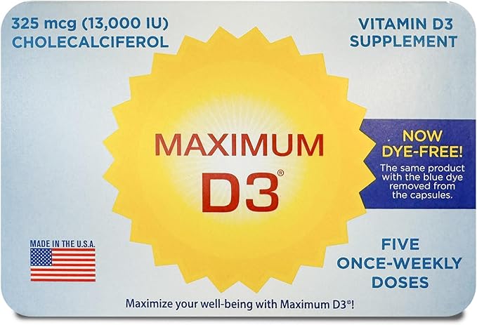 13000 IU Box 60 Capsules Total (12 Cards/Box x 5 Capsules per Card) 60-Weeks Supply