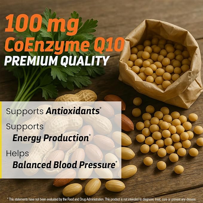 CoQ10 100mg + PQQ Supplement 20mg - Coenzyme Q10 with PQQ to Support Heart &amp Brain Health - Made in USA Backed by 30+ Years of Trust - GMP Certified &amp Non-GMO - 2 Month Supply