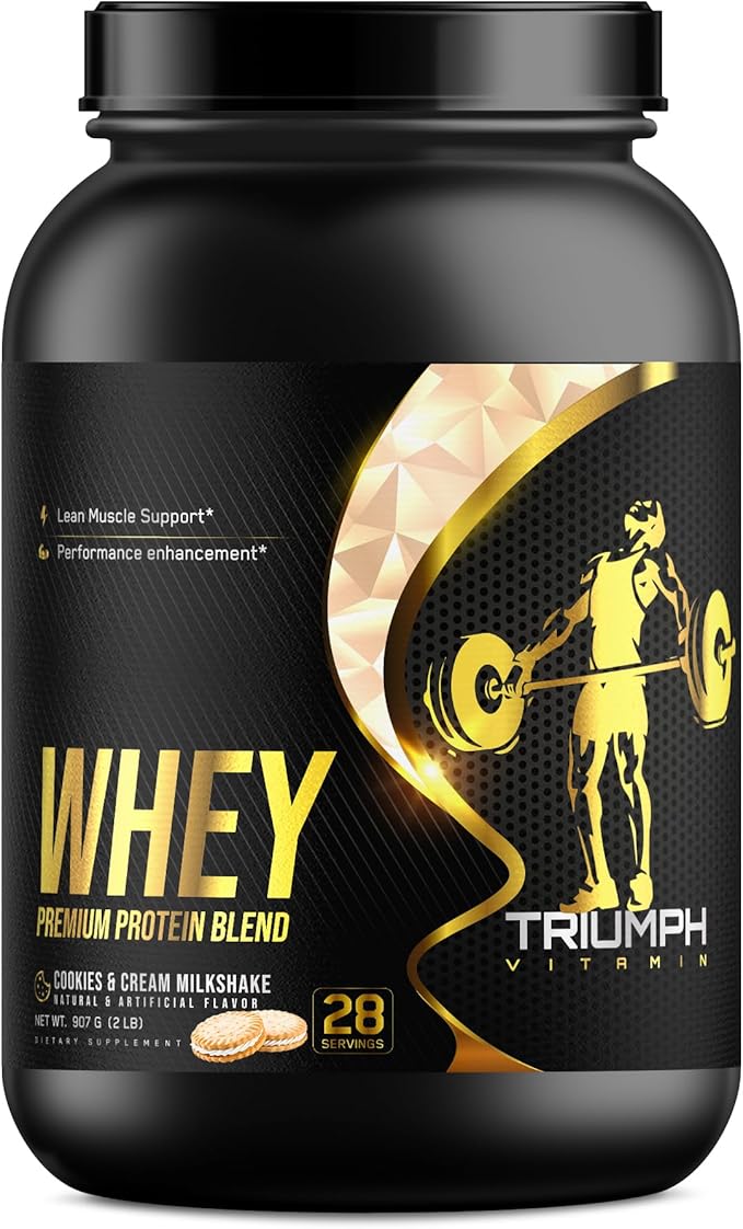 Whey Premium Protein Blend Cookies &amp Cream Milkshake Flavor 28 Servings 5 lbs