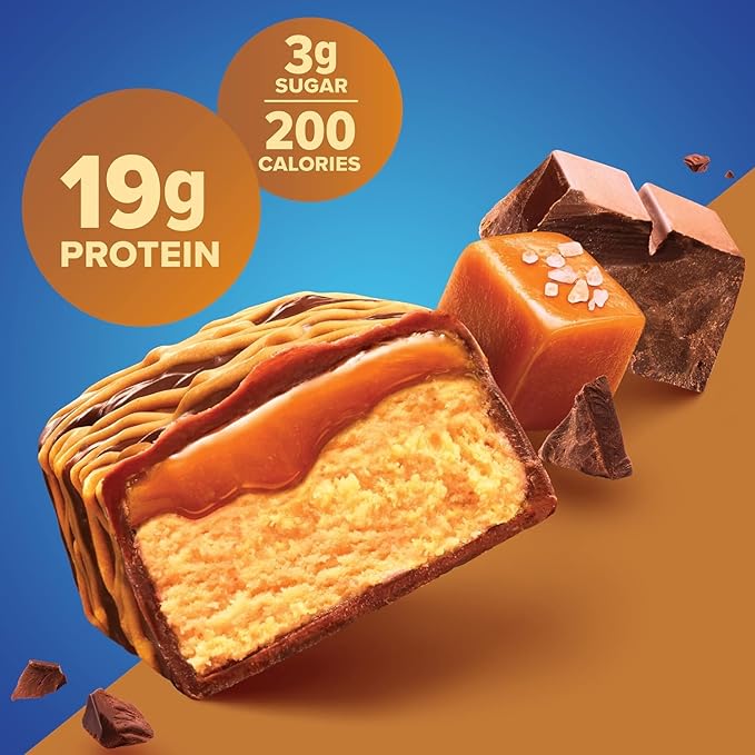 Pure Protein Bars High Protein Nutritious Snacks to Support Energy 1.75 oz. Low Sugar Gluten Free Salted Chocolate Caramel 16 Count