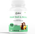 Hair Nail &amp Skin Supplement | Biotin Grape Seed Extract &amp Amla | Stronger Hair Healthier Nails &amp Glowing Skin | 500mg 60 Veg Capsules | Non-GMO Gluten Free
