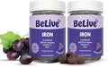 BeLive Iron Gummies - Multivitamin Iron Supplement with Vitamin C A B &amp Zinc Supports Blood Oxygen Vegan Supplements for Women Men &amp Kids for Growth and Development - Grape Flavor | 2-Pac
