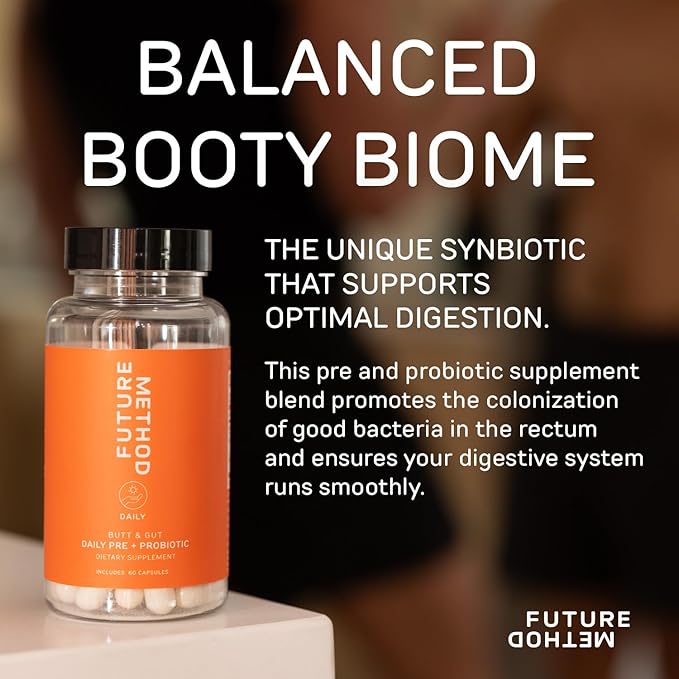 FUTURE METHOD Synbiotic Prebiotics for Men &amp Women - Probiotics &amp Prebiotic Supplement for Digestion Immunity &amp Regularity (60ct)