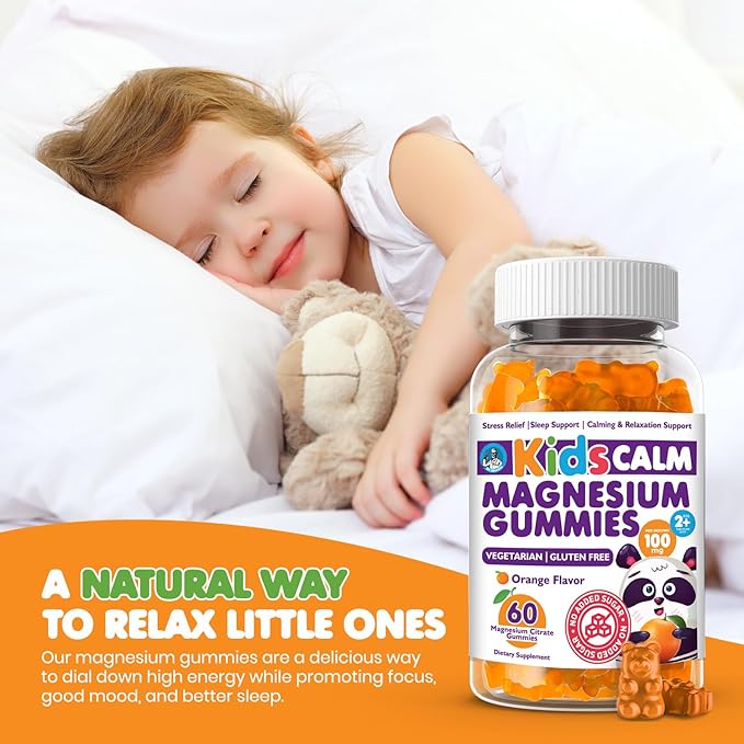 DR. MORITZ Kids Magnesium Gummies Orange Flavor (60 Count 1 Pack) and Kids Multivitamin Gummies Bundle (60 Count 1 Pack) - Relaxation &amp Health Support - Toddler Vitamins - Magnesium Calm Supplem