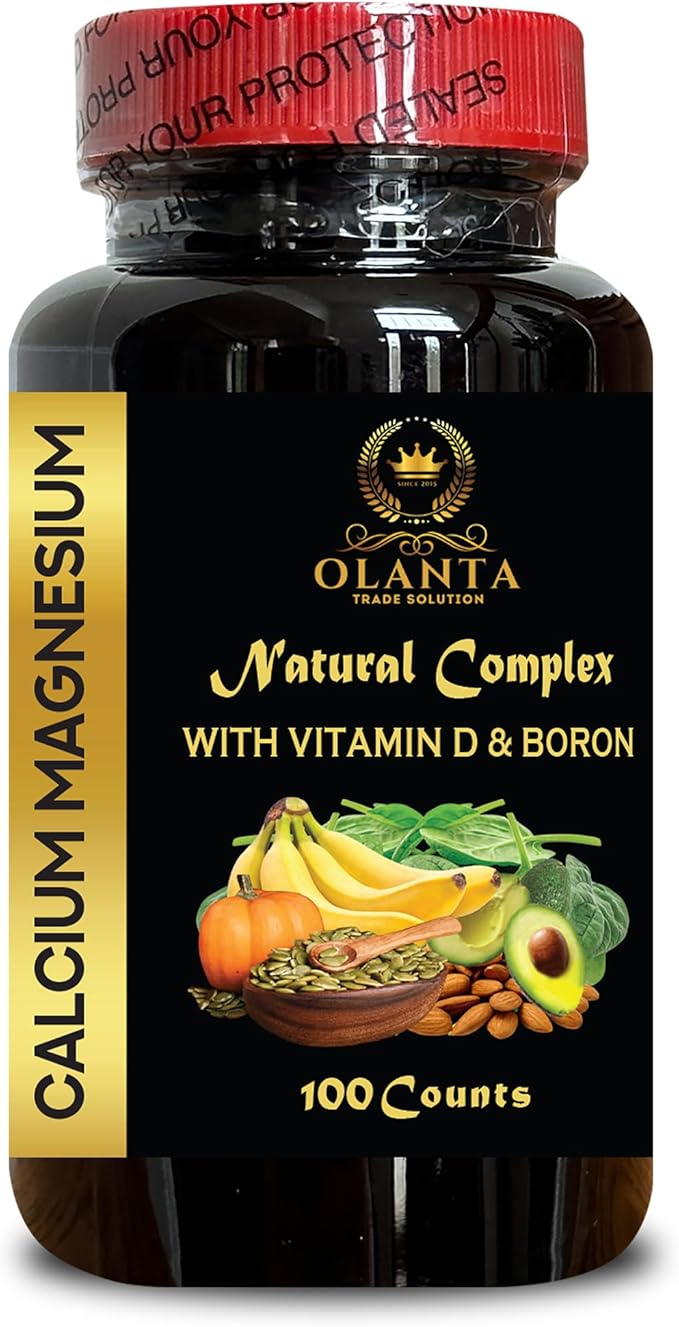 Daily Calcium Magnesium – Absorption Formula - Calcium Magnesium Supplement Gluten-Free Complete Nutritional Support for Every Day Balanced Diet - 2 Bottles 200 Capsules